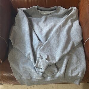 Athletic Works Men's Gray Crewneck Sweater